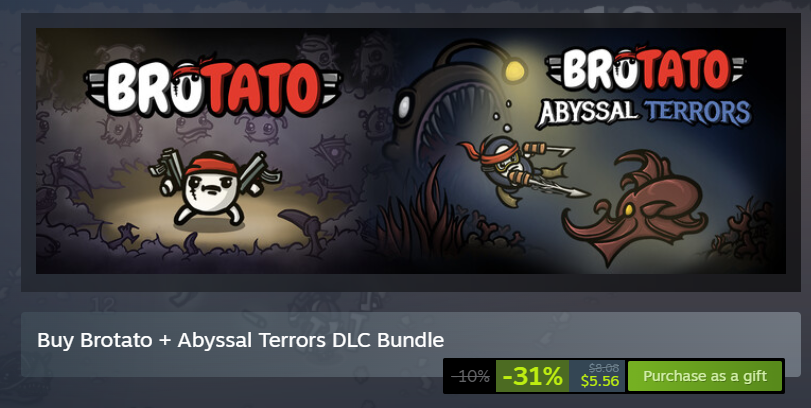 DanGheesling's tweet photo. brotato still cooks years later, highly recommend if you've never played https://t.co/es0Td2CoS0