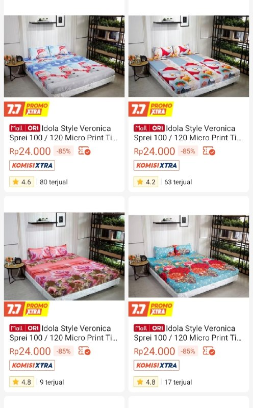 Bio_Lesson's tweet photo. 🔥 Idola Style Veronica Sprei 100/120 Rp24.000 • Promo Xtra

Micro print motif lucu & berkualitas ✨ Pilih desain favorit!

Link: https://t.co/J7ZbZWvOOk

Buruan kasur fresh! ⏰🔥

#SpreiMurah #SpreiIdola #HomeDecor
Jangan lupa follow untuk promo, info diskon dan kode voucher setiap harinya