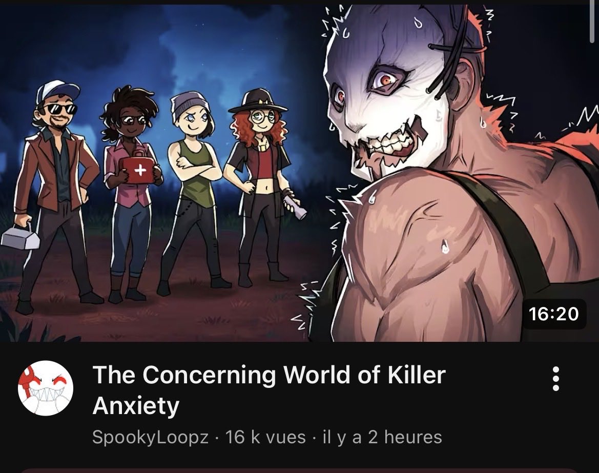 Sceneric0's tweet photo. I’m rlly glad this video was made tbh. It’s kinda embarrassing to admit but between me naturally being INCREDIBLY anxious and dbd being dbd I have awful killer anxiety. It’s good to see that it’s at least being talked abt a bit now https://t.co/JciaNfhiCp