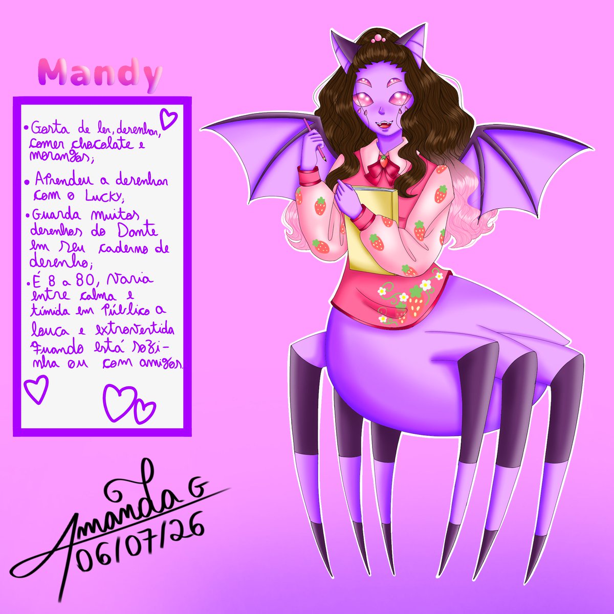 amanda_grigorio's tweet photo. Agora sim, minha participação pra live do Dante, apresento a Mandy (sinceramente fiquei muito orgulhosa de como ela ficou)🩷 #chatsonas https://t.co/MTe8VfmoJm