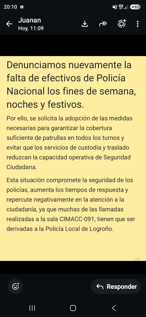 ceplarioja's tweet photo. 📢 Denunciamos nuevamente la falta de efectivos de Policia Nacional los fines de semana, noches y festivos en #Logroño
👮‍♂️🤱 La seguridad de policías y ciudadanos tiene que ser una prioridad.
🚔 Más policías,mejor servicio...más seguridad en nuestras calles. https://t.co/cdOQXYcqA6
