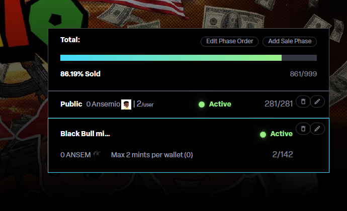 Ansemio_'s tweet photo. The last 142 Ansemio mint reserved for The Black Bull community only @blknoiz06 

https://t.co/zIMXVpotd4 https://t.co/TKy8V0QXjz