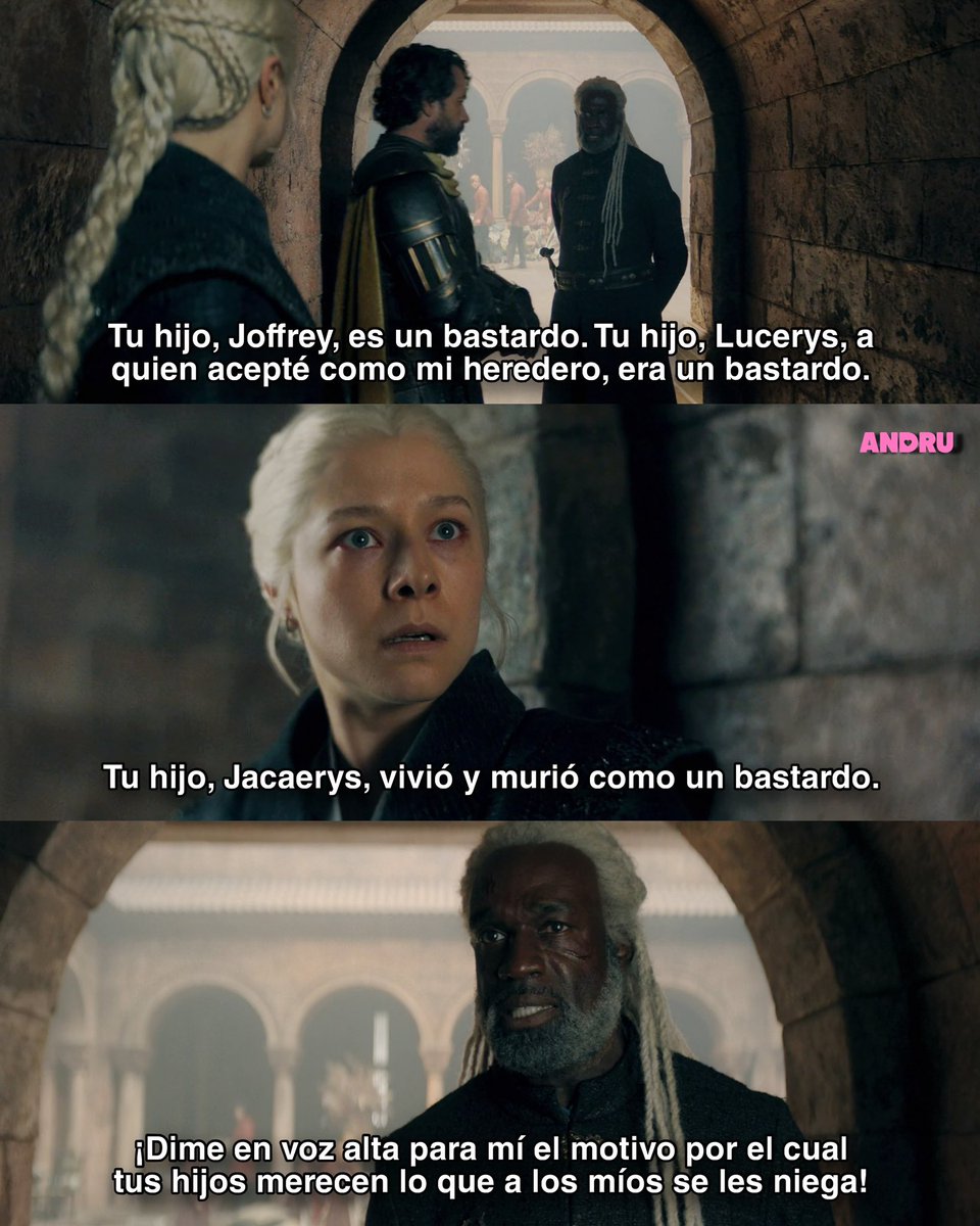 andrugeek's tweet photo. ¡ESTÁ MOLESTO! ❌ En el nuevo episodio de #HouseOfTheDragon, vemos cómo Corlys Velaryon se muestra molesto con Rhaenyra porque ella no quiere legitimar a sus hijos bastardos. ¿Crees que Corlys tiene razón? https://t.co/dtVZuqK2MX
