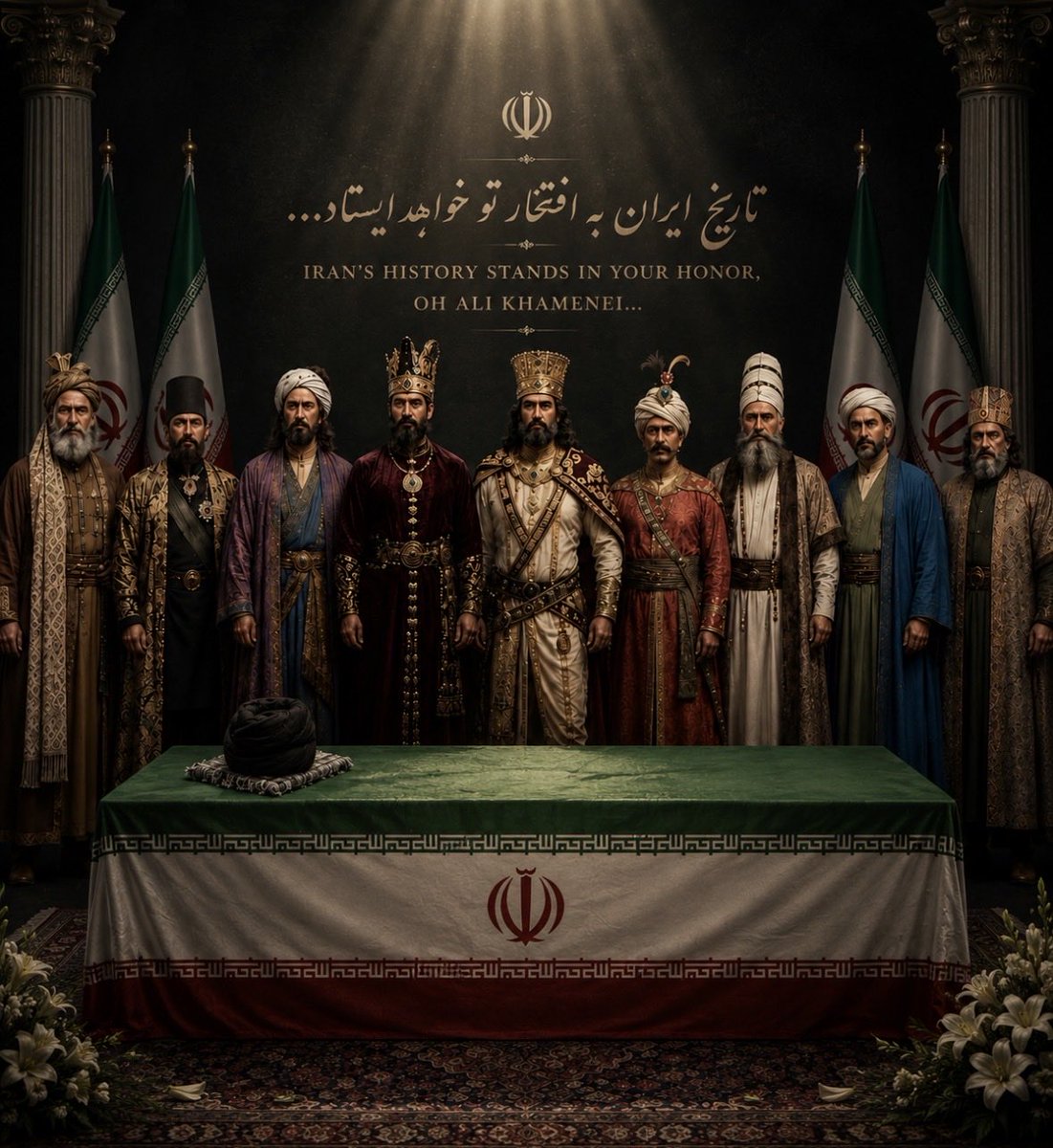 GreaterIran92's tweet photo. Iran’s history stands in your honor, O Ali Khamenei…🕊️ https://t.co/jXUyO6zEHB