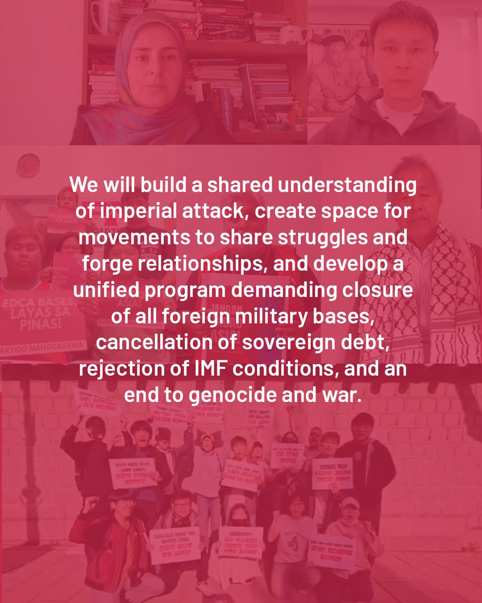 peoplesassembl_'s tweet photo. Asia sits at the center of a growing attack by US imperialism. Military bases encircle the region, with the IMF choking economies, US-backed far-right governments suppressing dissent, and wars from Palestine to Iran. This is not a set of separate problems but a connected system of control using every tool available: military, economic, political, and ideological.

But the people of Asia know the cost of imperialism. From Korea to Vietnam, from Palestinians and Iranians resisting war and genocide to workers demanding economic justice, the same fight against imperialism is being waged on many fronts.

To offer clear alternatives that serve the people, we must bring these struggles together, both in how we understand them and in how we organize. 

HANDS OFF ASIA! A People's Call for Sovereignty and Solidarity

This July 16–18 in Colombo, Sri Lanka, the International Peoples' Assembly with the Tricontinental will bring together social movements, progressive parties, trade unions, and people's organizations from across Asia.

We will build a shared understanding of imperial attack, create space for movements to share struggles and forge relationships, and develop a unified program demanding closure of all foreign military bases, cancellation of sovereign debt, rejection of IMF conditions, and an end to genocide and war.

Through the collective power of our movements, we send a clear message: the future of Asia will be decided by its peoples!

Follow us for live coverage and analysis.