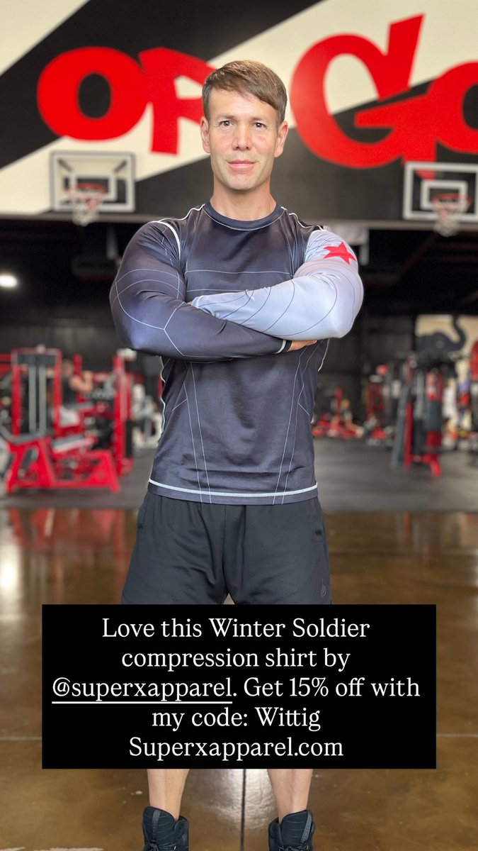 WittigWorks's tweet photo. Love this Winter Soldier compression shirt by SuperX. Officially licensed. Get 15% off https://t.co/sYEr6dOPwW with my code: Wittig https://t.co/b8zFJlWdCF