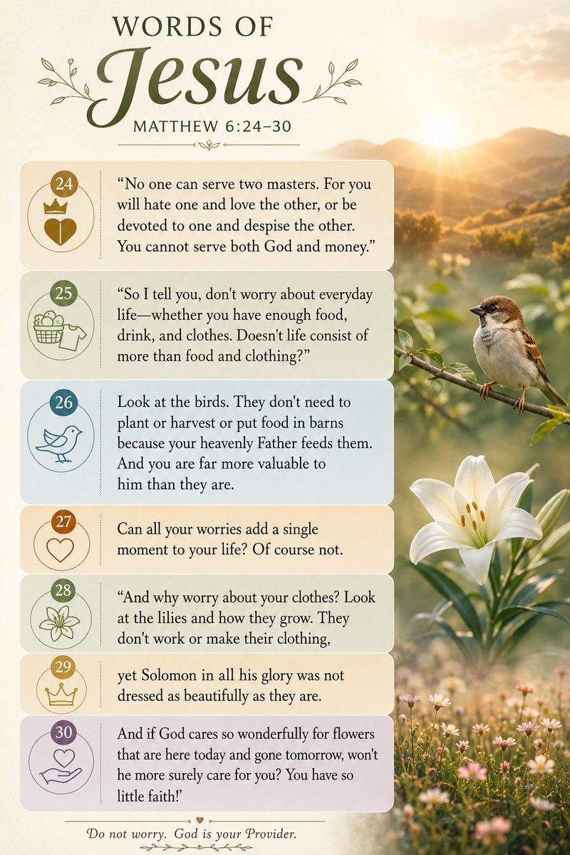 Oma_caly's tweet photo. Anytime I am overwhelmed and worried, this scripture gives me assurance that God will take care of me. https://t.co/PwsZ1AAMGB