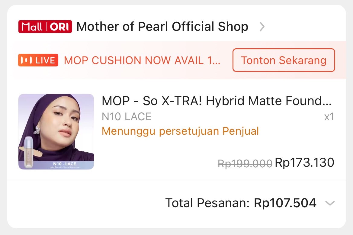 notsialan's tweet photo. guysss akuu abis CO foundie MOP tapi salah shadeeeee hue apakah kalian ada yg sedang mencari foundie mop juga…sesuai harga aku beli aja kokkk😭 https://t.co/9jvrAexK0b