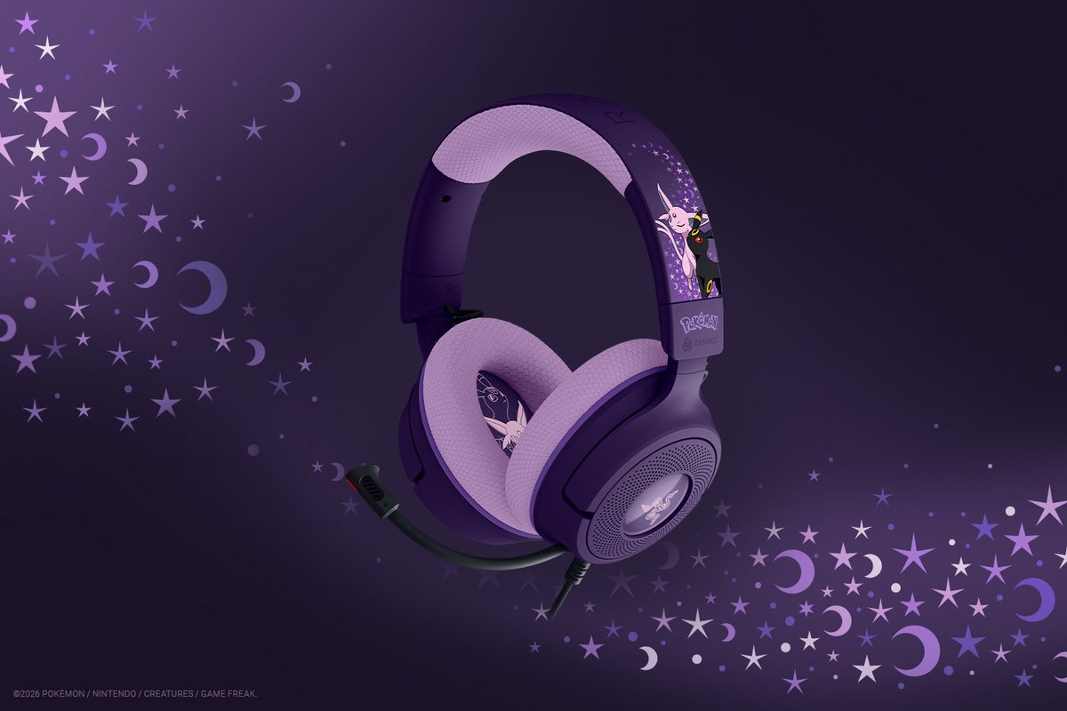 PokemonDealsTCG's tweet photo. New Umbreon and Espeon Razer Gaming Accessories (Headset, Keyboard, Mouse and Mousepad)

Headset
https://t.co/JB3pHCkY2M
Keyboard
https://t.co/k2E584VIXz
Mouse
https://t.co/ncbGDjfVKH
Mousepad
https://t.co/8oK6RGmKPo

Gengar Pokemon x Razer Headset Also Available
https://t.co/MZDtnwgSK0

#Pokemon #AD