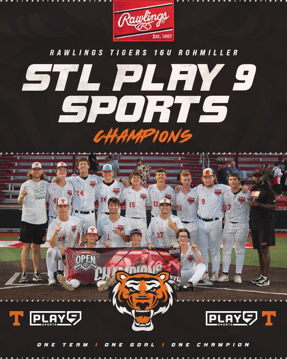 JaworowskiAaron's tweet photo. Congrats to 16U Icon and Coach Rohmiller on their Play 9 Championship run!   

Competed hard all weekend, having an outstanding summer. 

@stltigers 
@Rawlings_Tigers 
@RyanRohmiller https://t.co/JiYgahwHQM