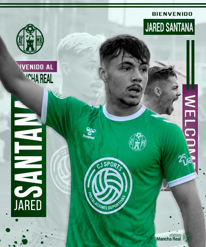 atmanchareal's tweet photo. 🔊 🅵🅸🅲🅷🅰️🅹🅴 🔊

🧭 ¡Talento para la sala de máquinas! ⚽

Jared Santana se une al Atlético Mancha Real. Centrocampista con calidad, visión y capacidad para crear y organizar el juego. Llega del CD Tarancón, con el que disputó el play-off a 2ª RFEF.

¡Bienvenido, Jared! 💚 https://t.co/Fs0Y8vi8u1