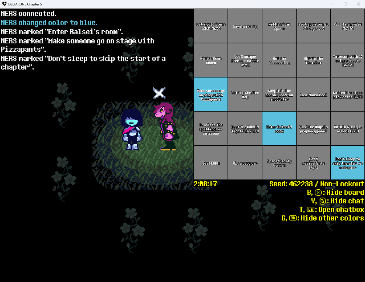 ners_xd's tweet photo. DELTARUNE Bingosync Mod has been updated for Chapters 1-5 with a total of 176 goals now! (Good thing I waited before announcing it on socials because I had to make a tiny patch...)
More information in the replies because I can't fit everything! https://t.co/HTvR8fJ2R0