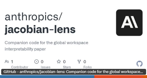 Shabbat_Monster's tweet photo. anthropic's new vid refers to their new github repo which contains a demo face referred to as nothing other than "J-Lens" or "Jacobian-Lens" https://t.co/4InAOSii4v