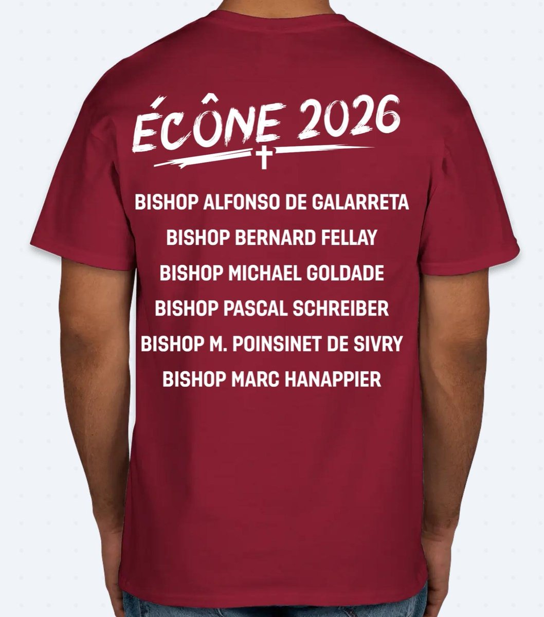 SupernerdMedia's tweet photo. Initial order for shirts going out today.  Price will be $26.88 (a nod to the two years that consecrations took place).  To unofficially pre-order DM me or reply to this message with what size (options initially are S, M, L, XL, 2XL) you would want. https://t.co/GQiluBOLZb