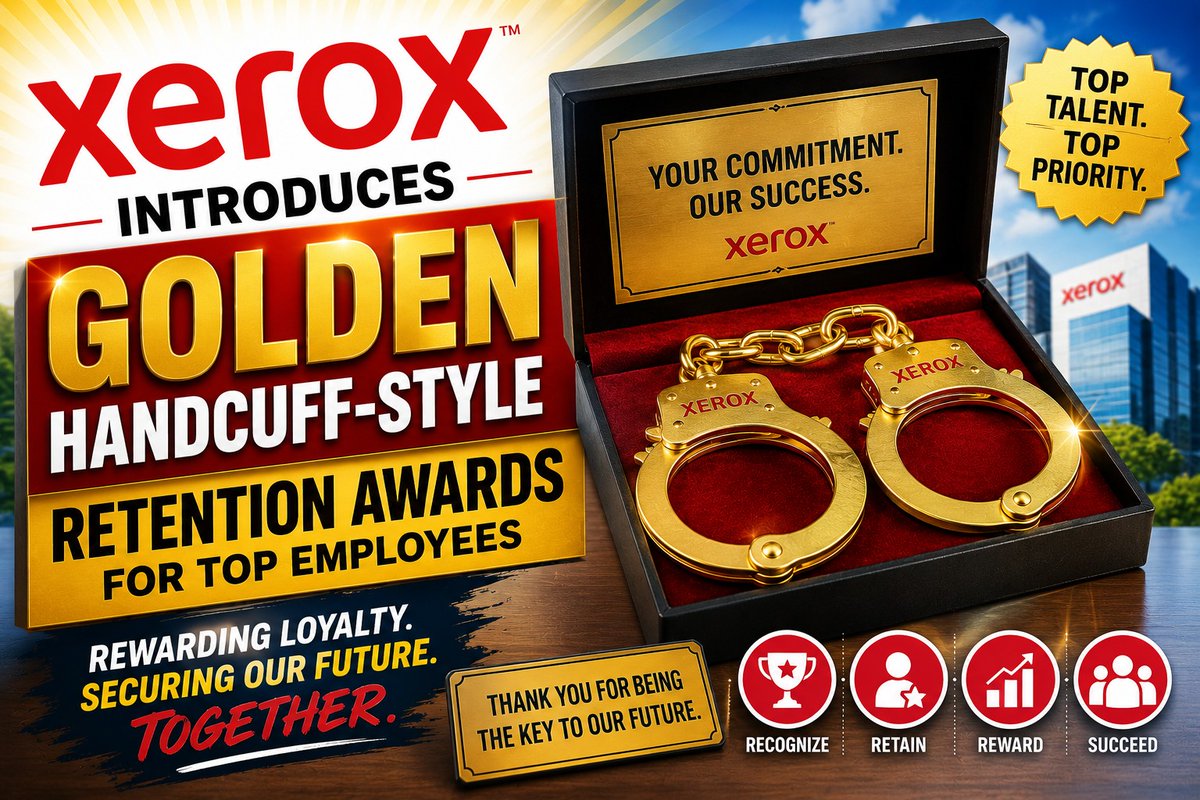 tonernews's tweet photo. Xerox Introduces Golden Handcuff-Style Retention Awards for Top Employees.
https://t.co/8X9q7T5wan
#print #toner #tonercartridge #InkCartridge #Printing #printercartridges #copiertoner https://t.co/dYeefmqiwJ