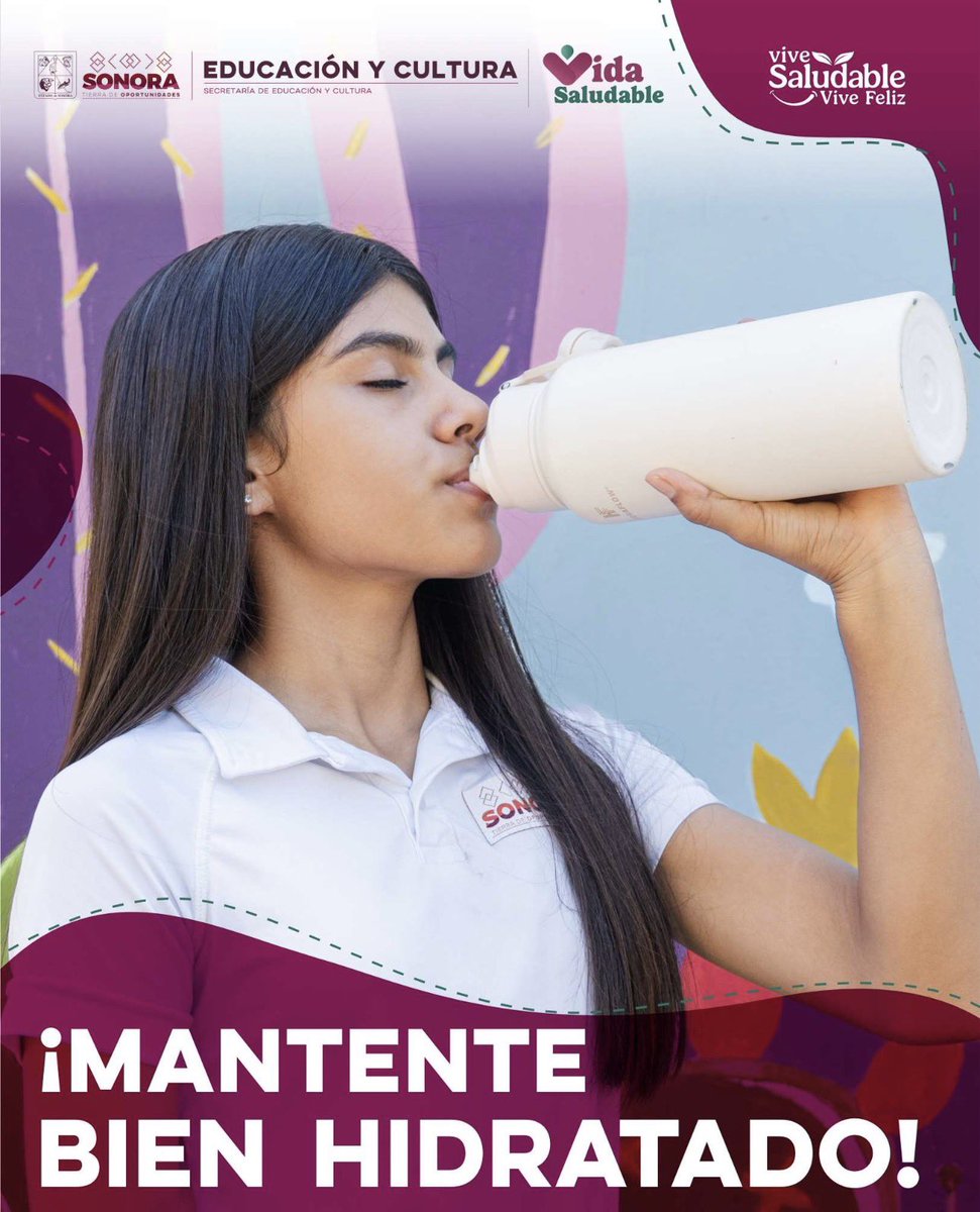 SECSonora's tweet photo. Beber agua es esencial para el buen funcionamiento del cuerpo, apoyando el rendimiento físico y mental. 👧💧👦

#ViveSaludableViveFeliz #VidaSaludable https://t.co/hBEq2gVUN9