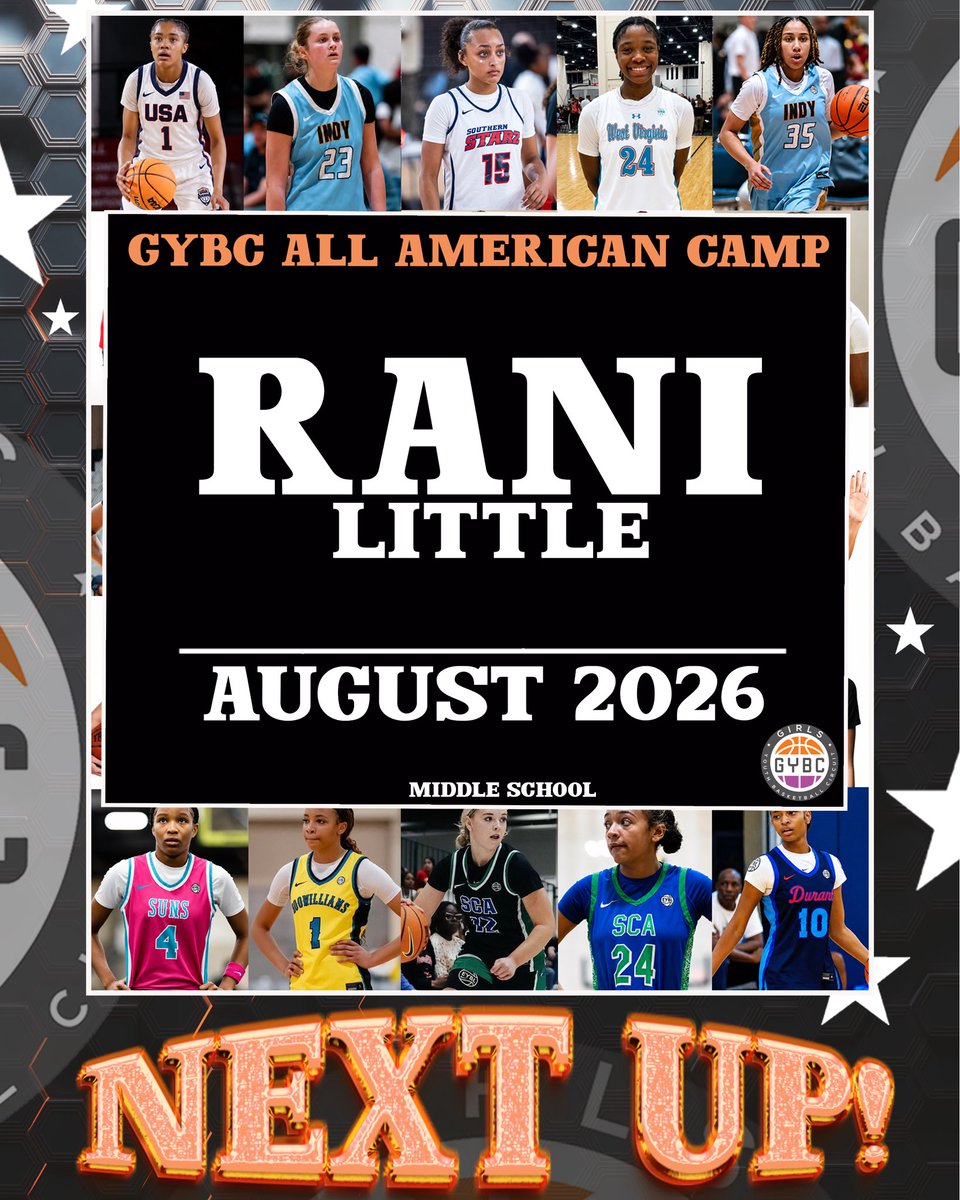 Gybcircuit_'s tweet photo. Class of 2030 Mars Hill Bible School (AL) Rani Little is NEXT UP to make a name for herself at the GYBC All American Camp in Charlotte, NC this August. https://t.co/xXVPlceBjQ