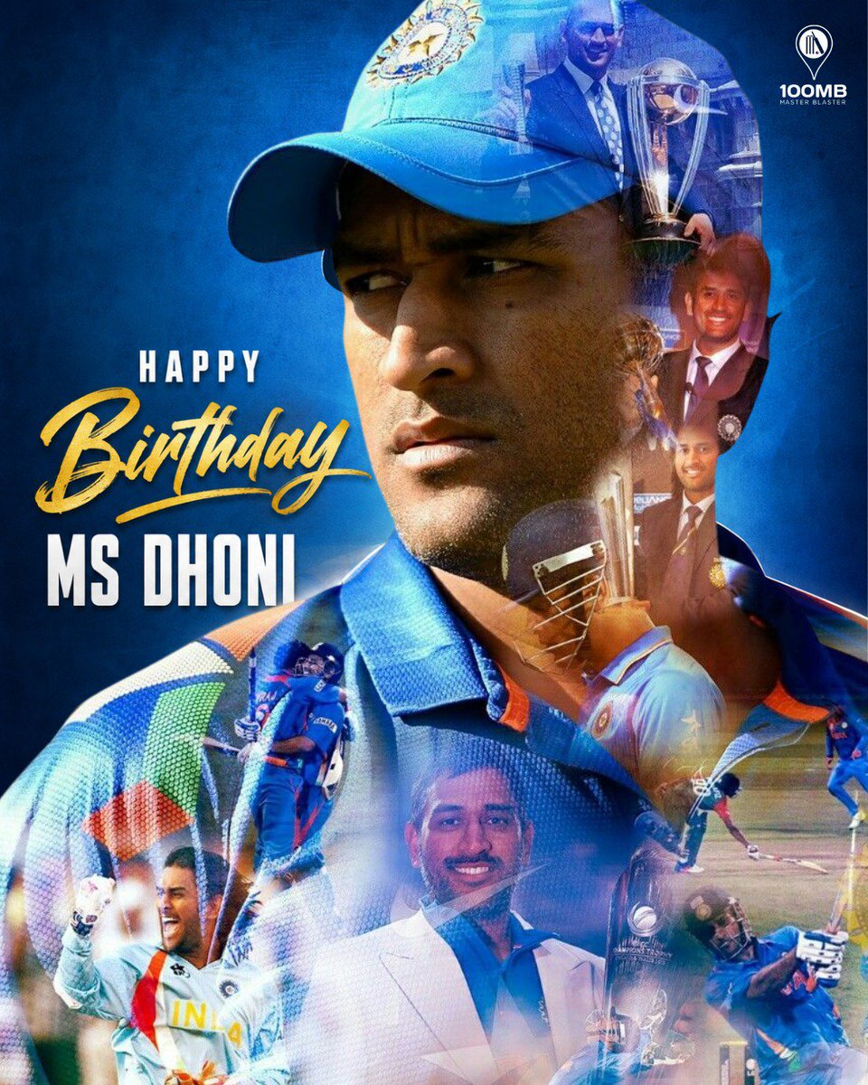 100MasterBlastr's tweet photo. Only captain to win the T20 World Cup, ODI World Cup, and Champions Trophy 🏆
Highest individual ODI score by a wicketkeeper in history (183)* ⭐
Captained CSK to 5 IPL titles and played a record 278 IPL matches 👊🏻

Here's wishing the iconic Captain Cool, MS Dhoni, a wonderful birthday! 🥳💥

[MS Dhoni, Happy Birthday]