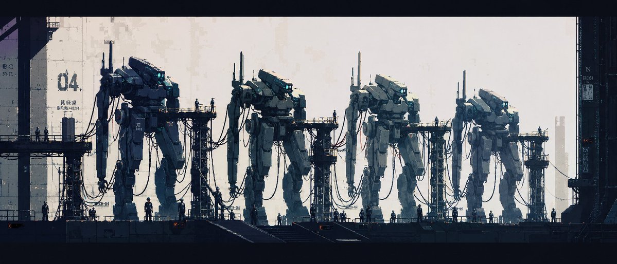 Vleit1's tweet photo. #ChatGPT (img.2.0) #Art #SciFi #Knight #Mech #Retro https://t.co/psZFnLTibv