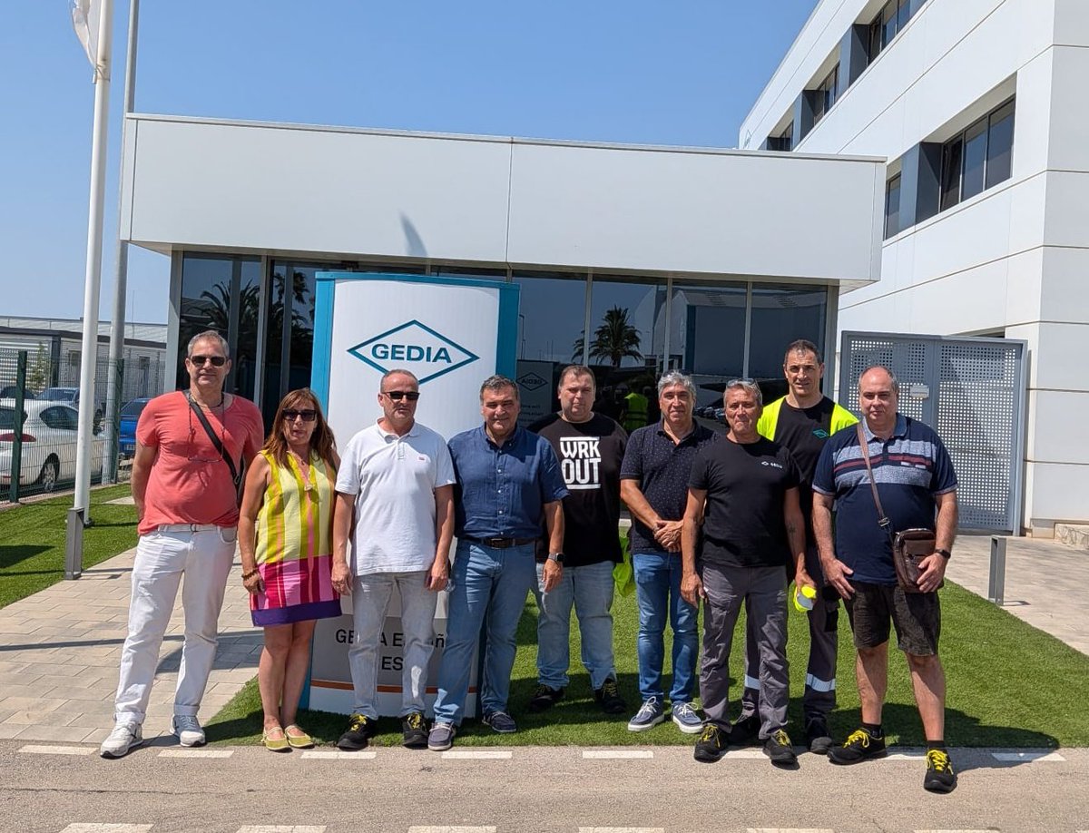 Gedia_ugt's tweet photo. Desde Gediaugt queremos agradecer la presencia hoy en Gedia España S.L., a:
Matías Carnero
Antonia Fuentes
Germán Bernal
Emilio J. Montero
La cúpula de UGT Catalunya ha venido a visitar las instalaciones de Gedia España S.L y a mantener una reunión con la dirección.
#gedia #ugt https://t.co/mAyTqeF0GD