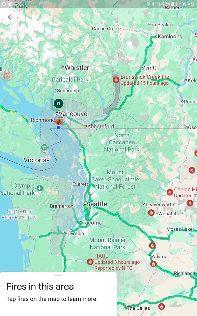 pmagn's tweet photo. Bit smokey today in the lower mainland 💨 Vancouver BC #pnw 
#BostonBarBC Fire #bcfire #wildfires #BrunswickCreekFire https://t.co/H6eONEA60d