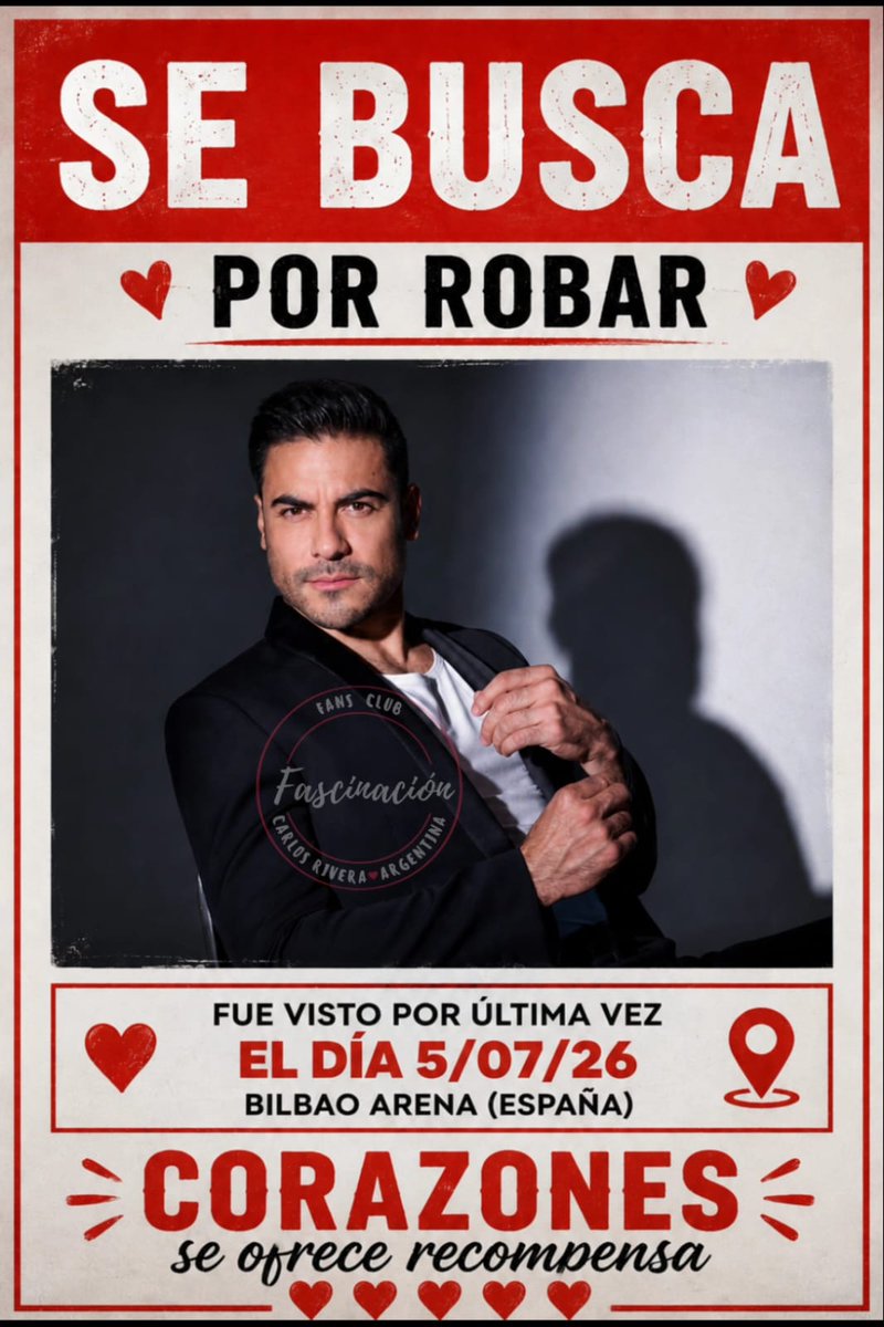 FascinacionFC's tweet photo. No hay forma de capturarlo... Cada vez que sube a un escenario deja miles de corazones     completamente rendidos.. Y sinceramente... nadie quiere que lo atrapen 
Si lo vez a @_CarlosRivera x Favor comunicate con @FascinacionFC es de suma urgencia...😉 @riveristashq https://t.co/bv9oW7m2Cv