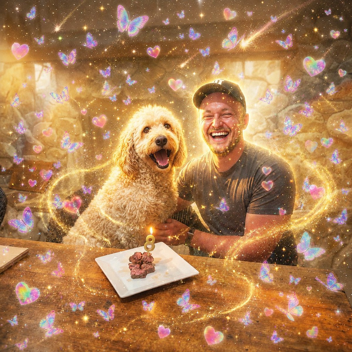 knightoflightfl's tweet photo. @rileyontheroad @WallStreetApes I used AI to make your profile pic happier cause you seem like you could possibly maybe need more happiness in your life. Hope you love it and it makes you smile. https://t.co/VtFPyju3UT