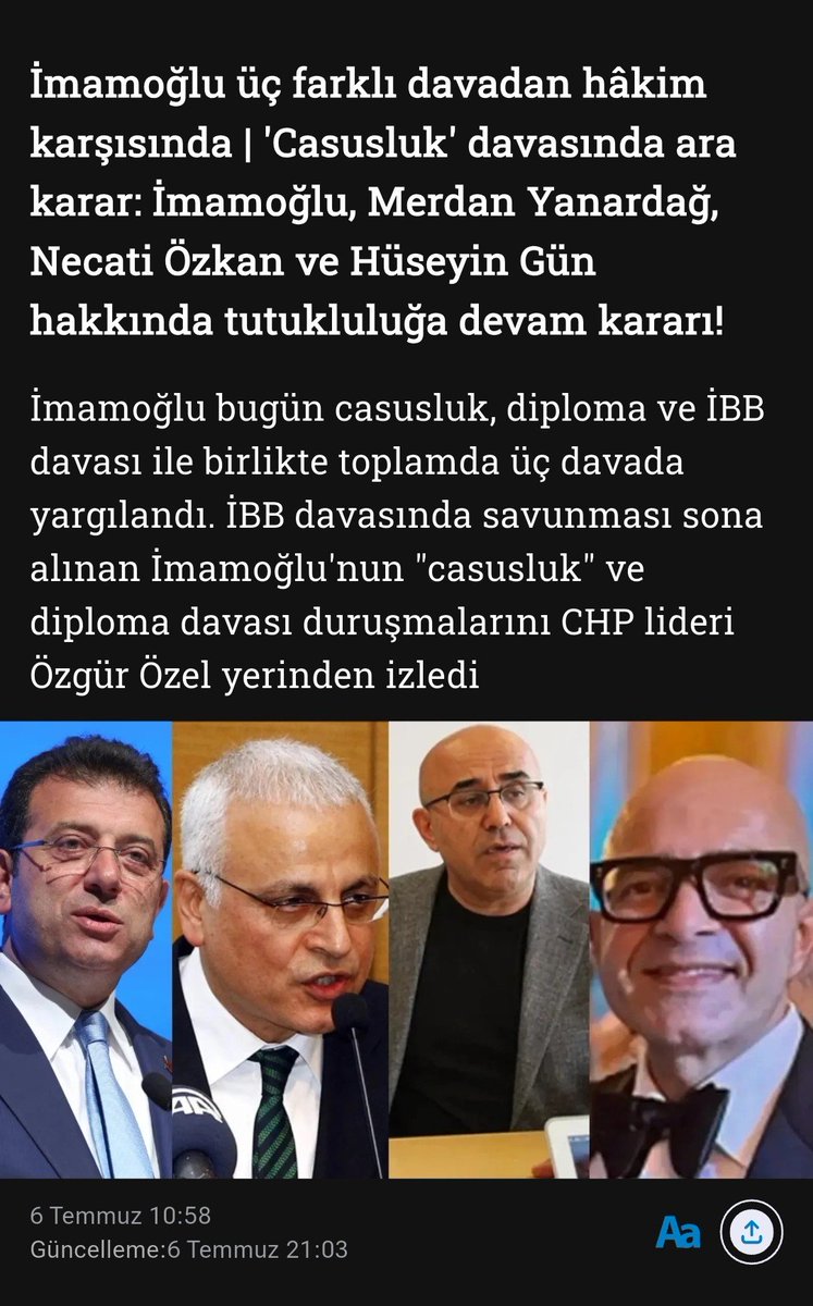 myeneroglu's tweet photo. İddianamede suçun 's'si dahi yok ama tutukluluğa devam kararı... Bu yargı pratiğinin hukuk devleti ilkeleri ile uzaktan yakından alakası yok. 

Dosyada somut bir veri olmadığı gibi çok kötü bir kurgu. 

İnsanın özgürlüğü bu kadar ucuz olmamalı. https://t.co/lzEdxqHJ6W