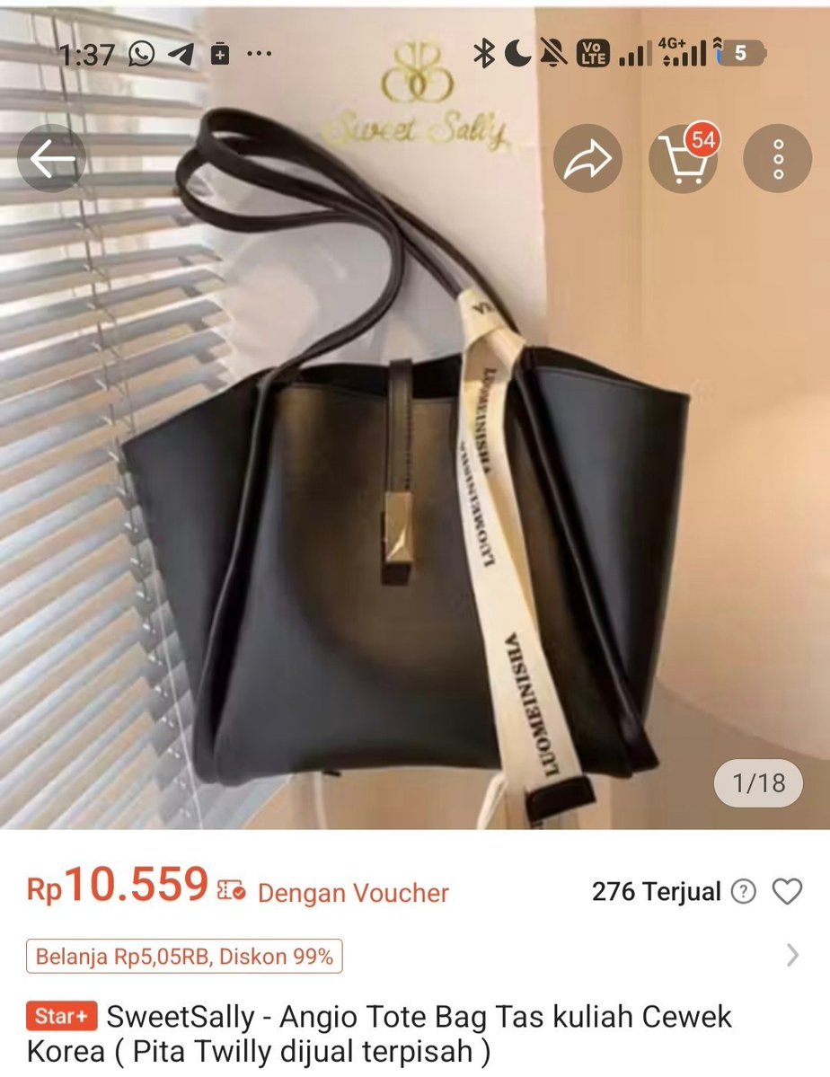 Bio_Lesson's tweet photo. 🔥 SweetSally Angio Tote Bag Tas Kuliah Rp10.559

Model Korea elegan dengan pita twilly ✨ Cocok daily &amp; kuliah!

Link: https://t.co/S2eSX7katW

Buruan tas baru! ⏰🔥

#ToteBag #TasKuliah #FashionWanita
Jangan lupa follow untuk promo, info diskon dan kode voucher setiap harinya https://t.co/ZEA6I0TmWt