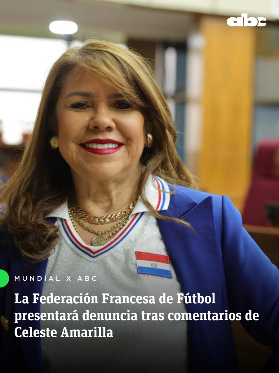 ABCDeportes's tweet photo. PRESENTARÁN DENUNCIA TRAS DICHOS DE CELESTE AMARILLA

➡️Tras las publicaciones hechas por la senadora Celeste Amarilla en su cuenta de X contra Kylian Mbappé, la Federación Francesa de Fútbol (FFF) anunció una denuncia a fin de iniciar acciones judiciales.

✍🏻 "La Federación brinda su total apoyo a su capitán, a sus jugadores y, de manera más general, a todas las víctimas de tales comentarios odiosos", escribieron.

#ABCDeportes #ElJuegoQueSentimos #730AM