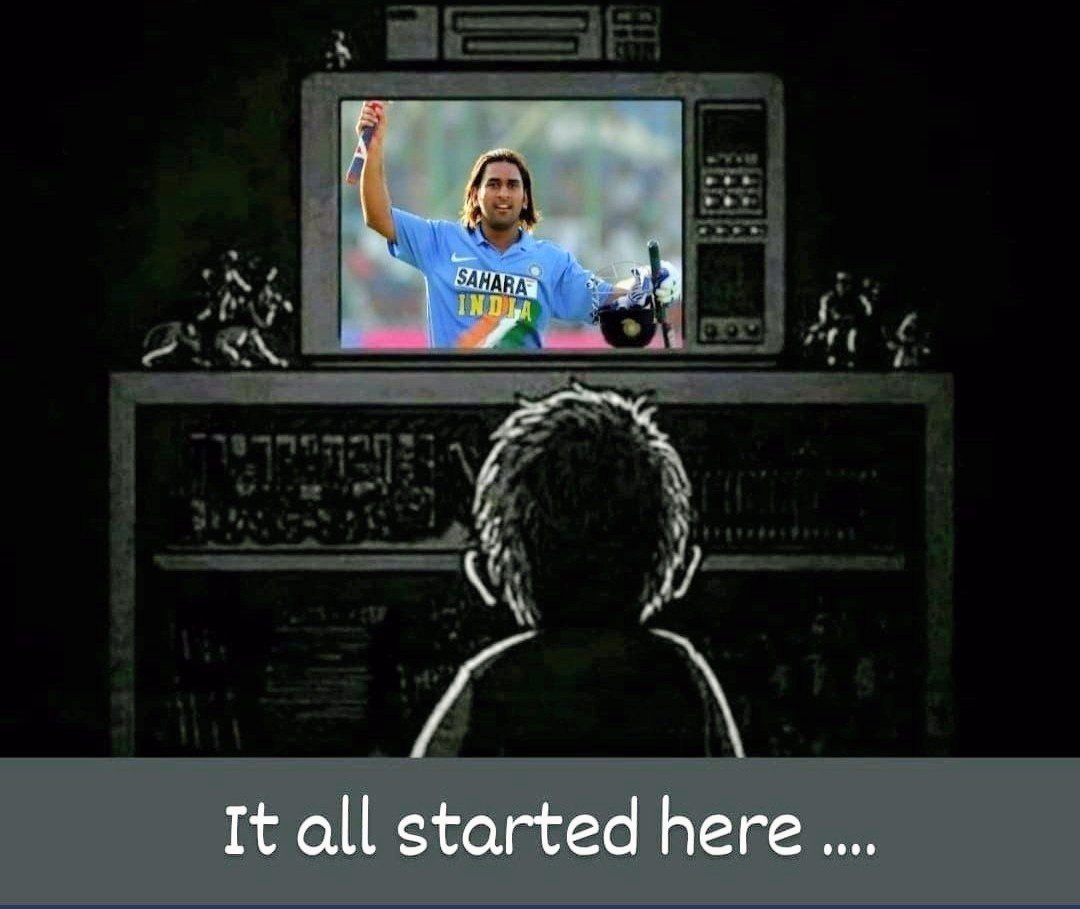 pruthviz's tweet photo. Then..Now.. Forever ♾️ 
#Dhoni
Happy Birthday MSD♥️ https://t.co/9jpwmTJzIr