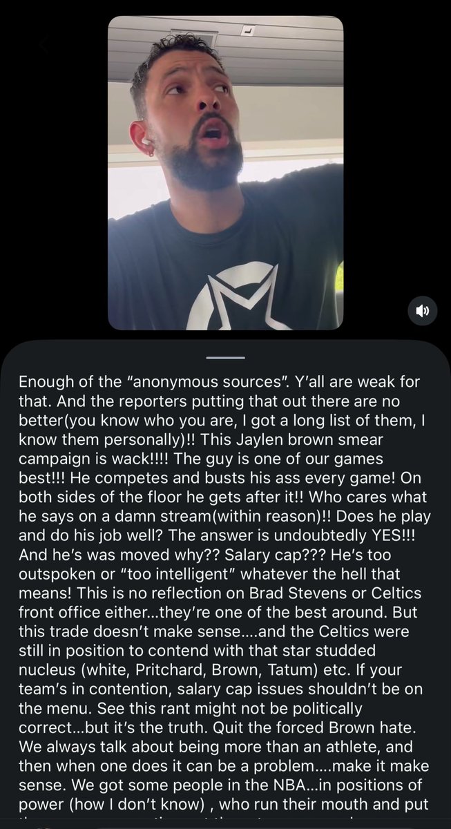 danield1214's tweet photo. Jaylen Brown posted a video of Austin Rivers defending him amidst a media “smear campaign” and many other NBA players supported the message, including Bradley Beal, Michael Porter Jr., and Isaiah Thomas: https://t.co/9LkcCsM1ld