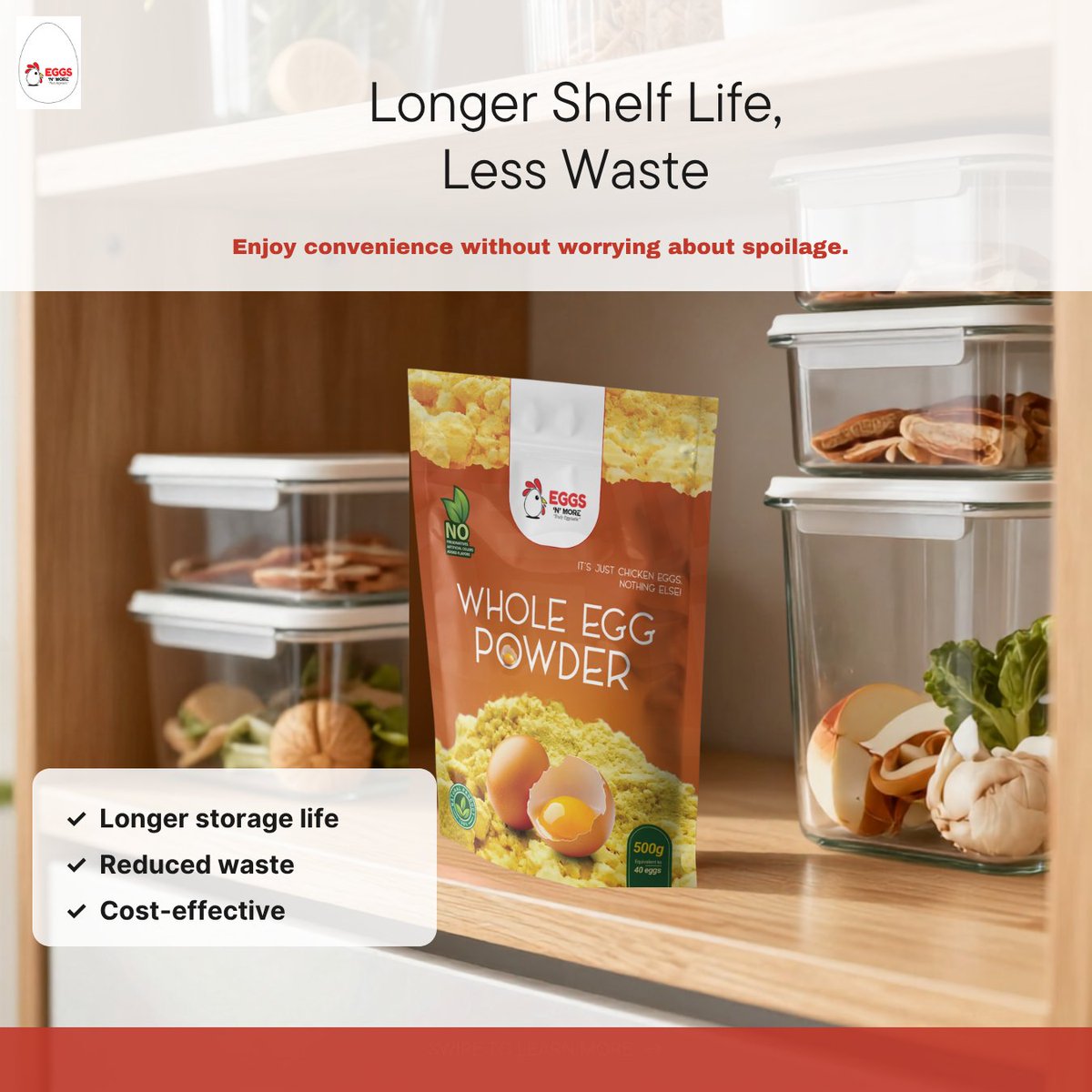 eggs_n_more's tweet photo. 🥚 POLL TIME!
Which benefit would make you try Egg Powder?
🔹 Longer shelf life
🔹 High protein content
🔹 Easy storage
🔹 Convenient for baking
Tell us below 👇
Learn more about Eggs N More Whole Egg Powder.
📞 024 843 4328 https://t.co/RWYwXv8JLn