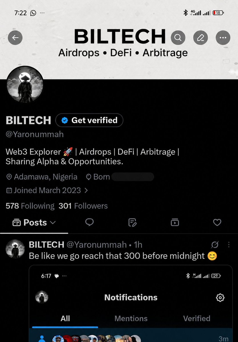 Yaronummah's tweet photo. Alhamdulillah, we finally hit 300 followers! 🎉.

Huge thanks to everyone who has supported the journey, More alpha, More airdrops, More opportunities.

Let's keep building together. 🤝 https://t.co/tsVMydkoQU