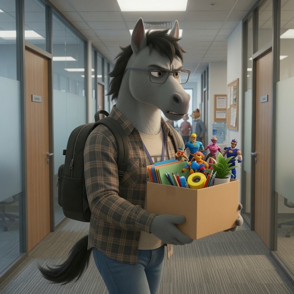 Maurici47597012's tweet photo. What the f*ck is this... table too high, chair too low. I'm a horse, not a bird meant to perch all day!
#OfficeHell #FurryAI #FurryHorse https://t.co/TqpWdxdR6A