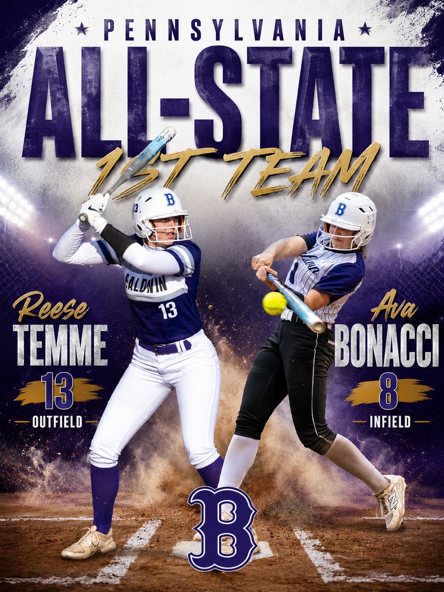 BHSsoftball2024's tweet photo. CONGRATS to 1st team All-State selections Reese Temme and Ava Bonacci! https://t.co/fo0wgAkq2W