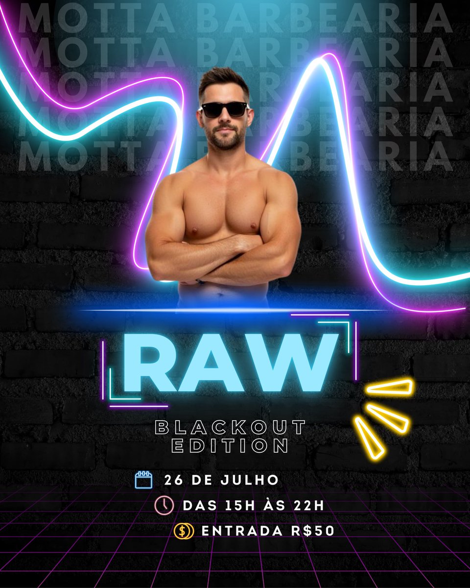 barbearianaked's tweet photo. 🖤 RAW | BLACKOUT EDITION

No dia 26/07, a Motta Barbearia se transforma para uma edição especial. Anotem aí:

🗓️ 26/07
🕒 15h às 22h
🎟️ Entrada: R$ 50

RAW. Menos luz. Mais intensidade. 🖤 https://t.co/ZuWlgI7tt2