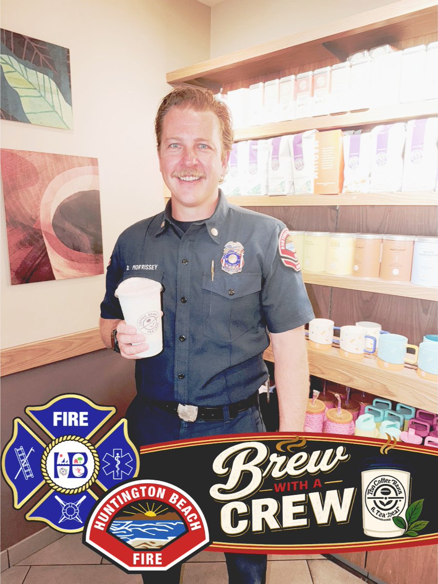 HBFD_PIO's tweet photo. Join us for Brew With a Crew and meet Fire Chief Eric McCoy, Command Staff, and Huntington Beach firefighters. Stop by for a coffee, ask questions or just say hello.

Monday July 13
10:00 AM
Coffee Bean &amp; Tea Leaf
19800 Beach Blvd

We look forward to seeing you there!

#HBFD https://t.co/c64LgTbTLR