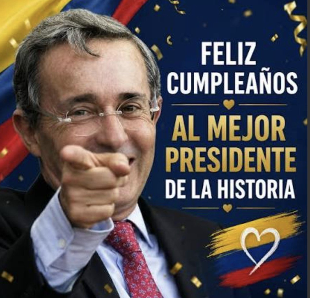 Lala3agv's tweet photo. @AlvaroUribeVel Dios lo bendiga siempre, eres el mejor, eres el eterno presidente, eres el gran Colombiano, gracias por luchar contra el dañino comunismo.
Un abrazo desde el llano https://t.co/JxjocjMrBk