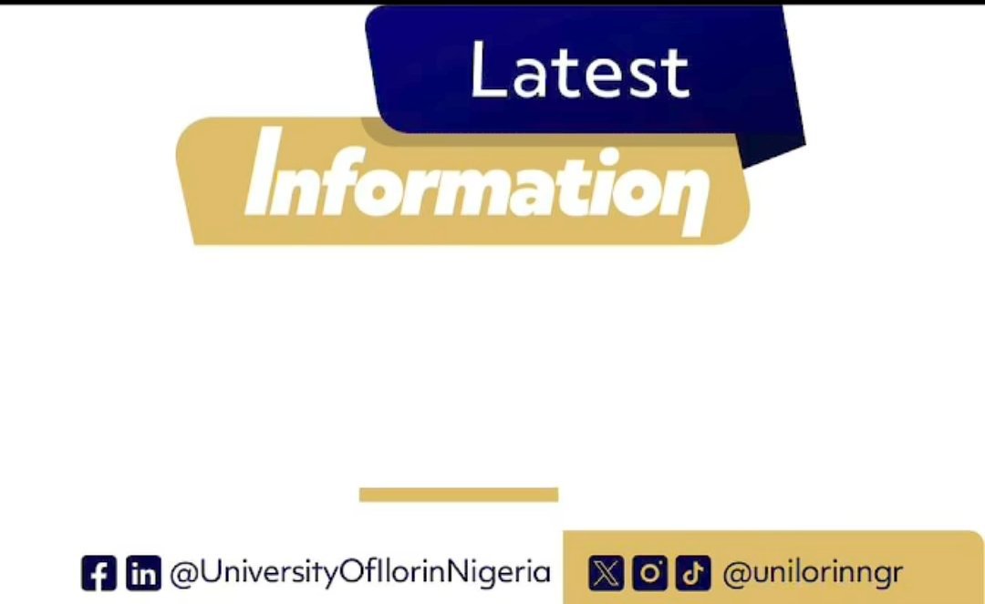 UnilorinNGR's tweet photo. UNILORIN extends Post-UTME registration for one week
๐๏ฟฝ๏ฟฝhttps://t.co/rMx8DuMBs5
#UNILORIN #PostUTME #ProbitasDoctrina #BetterByFar๐ https://t.co/EB3cAghFyC