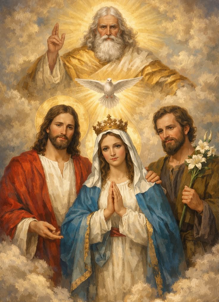 SkyVirginSon's tweet photo. Dios te salve, María, llena eres de gracia,
el Señor es contigo.
Bendita tú eres entre todas las mujeres,
y bendito es el fruto de tu vientre, Jesús.

Santa María, Madre de Dios,
ruega por nosotros los pecadores,
ahora y en la hora de nuestra muerte.

Santa María, Madre de Dios, ruega por nosotros.
Nuestra Señora de la Gracia, ruega por nosotros.
Nuestra Señora del Santo Rosario, ruega por nosotros.
Nuestra Señora del Perpetuo Socorro, ruega por nosotros.
Inmaculado Corazón de María, ruega por nosotros.