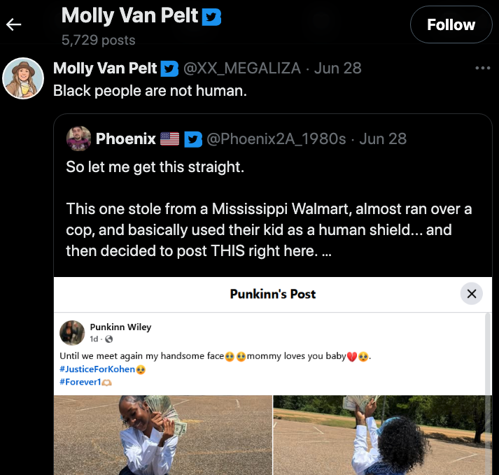 jowipowell's tweet photo. @XX_MEGALIZA @BillClinton A close-minded bigot like you has no moral center. https://t.co/XaExQlVBQd