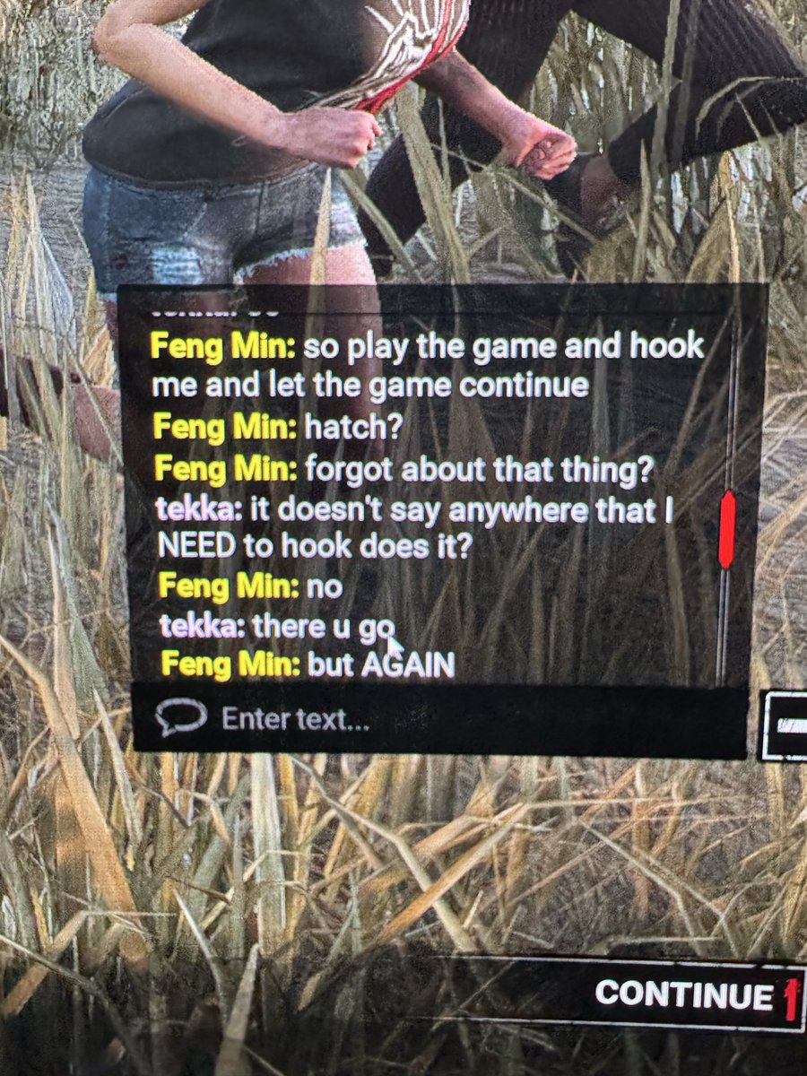 ThatManTrends's tweet photo. Idk who, what, when, where, or why whoever started this dumb crap but it needs to stop…. Holding the game hostage cause someone didn’t bring an item is downright dumb.. play the game dude🤦🏾‍♂️ #dbd https://t.co/JsQBShrV4o