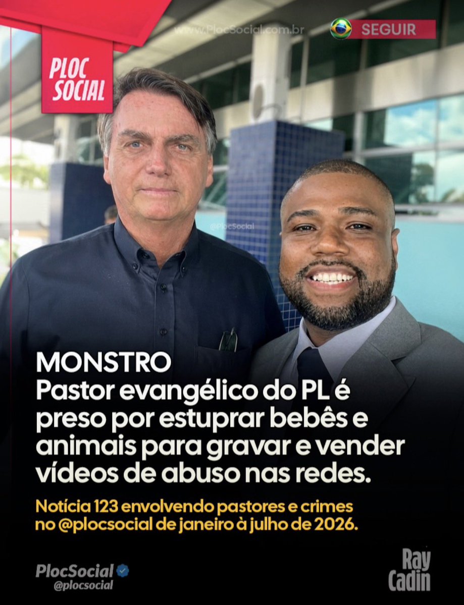 plocsocial's tweet photo. Todos os casos envolvendo religiosos estão no @plocsocial.

Já reunimos 123 pastores evangélicos, 7 padres, 4 pais de santo e 1 líder espírita envolvidos em crimes, além de vários outros religiosos que não são líderes, mas também aparecem em casos criminais.

Quer acompanhar todos os casos? Siga o @plocsocial.