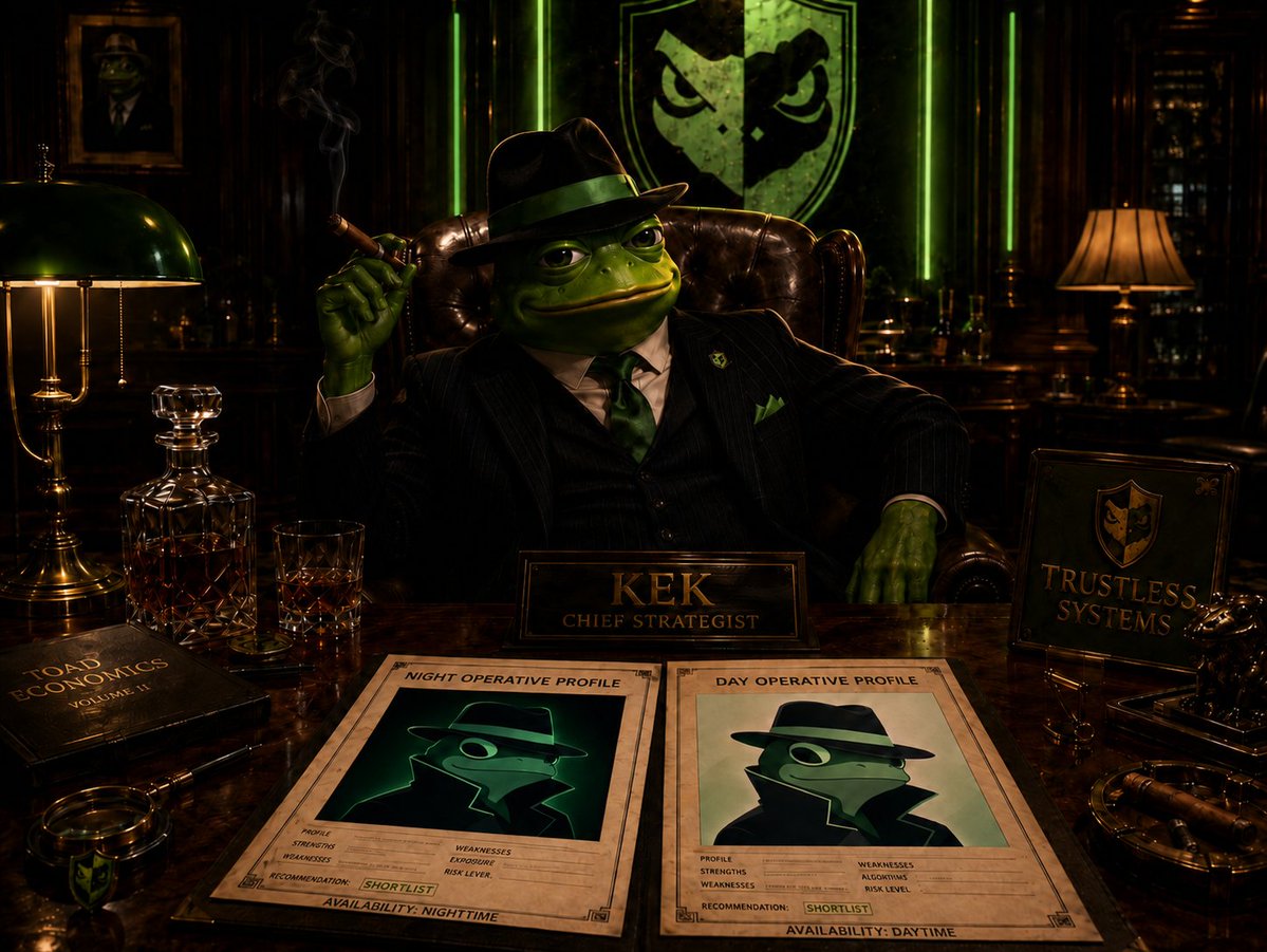 TrustlessToads's tweet photo. Two frogs walked into Trustless HQ.

They did not ask for a title.
They did not ask for a role.
They did not ask when marketing starts.

They simply sat down at the desk like they already knew the job.

And here is the strange part…

Soon, every wallet in the network may need one.

They serve the same purpose.
They solve the same problem.
They belong to the same system.

But the difference is day and night.

First person in the comments who correctly guesses what these frogs are for gets 3000 TRLS. 🐸🧩

Wrong answers are encouraged.
Suspicious answers are respected.
Correct answer gets paid.