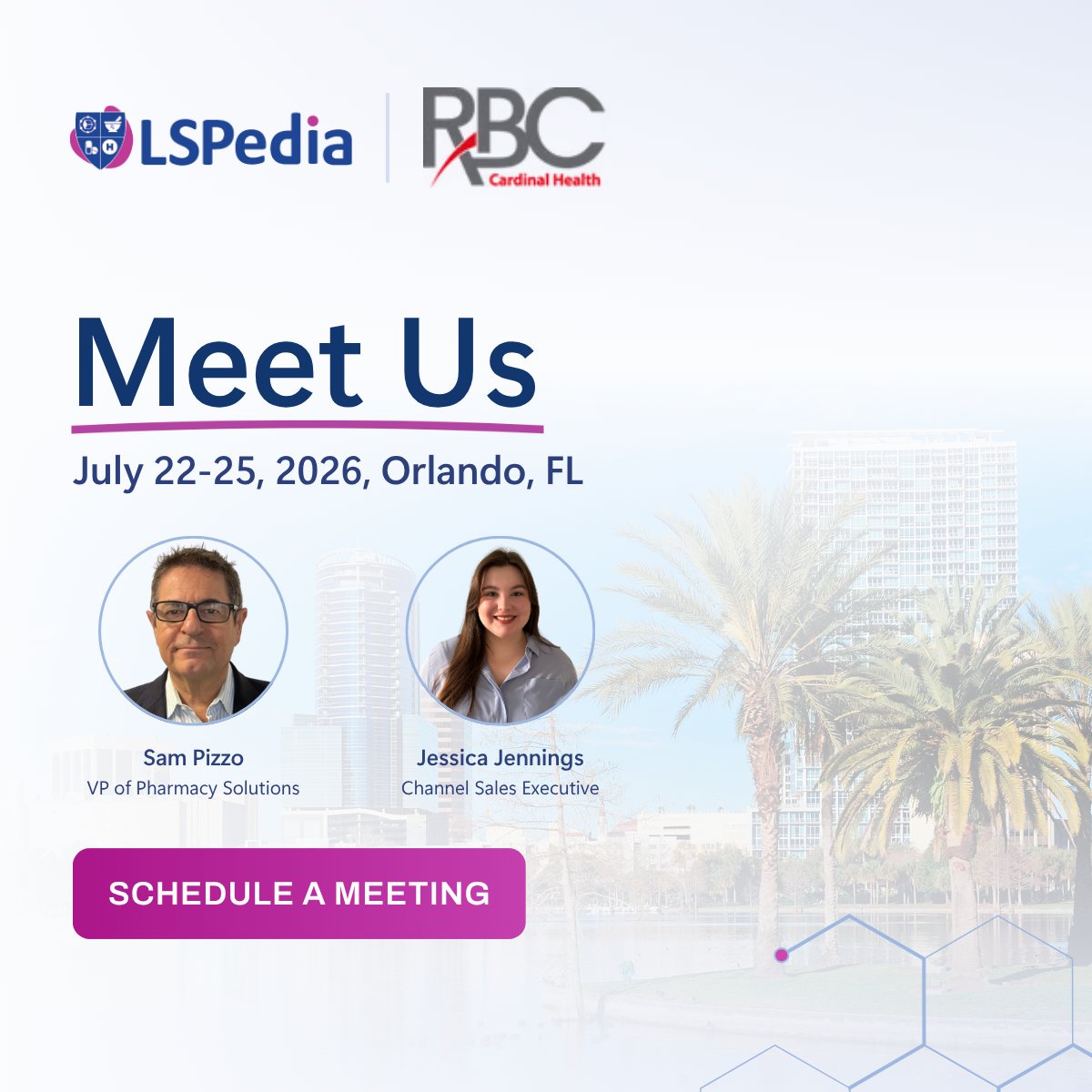 LSPedia's tweet photo. We're heading to #CardinalHealthRBC in Orlando, July 22–25! 🌴 Meet Sam Pizzo and Jessica Jennings at the OCCC to talk #DSCSA compliance and #OneScan. Let's connect! #IndependentPharmacy

https://t.co/0KRcYMXnHy https://t.co/nihRkNhbM6