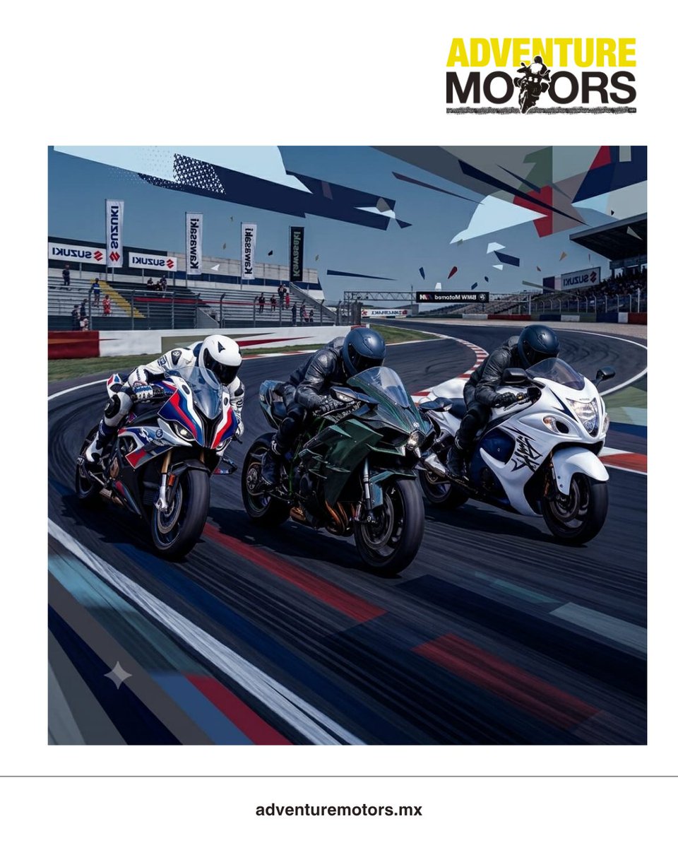 AdventureMotoMx's tweet photo. ¿Màs de 300 km/h ? Estas 3 motocicletas lo logran.  Recuerda: la velocidad es en pista, no en la calle. Cuídate a ti y a los demás. ¿Cual es tu top speed? #AdventureMotors #motorcyle #motosdeportivas #kawasakininja #bmwmotorrad #suzukihayabusagsx1300r https://t.co/EJIuZERkmD