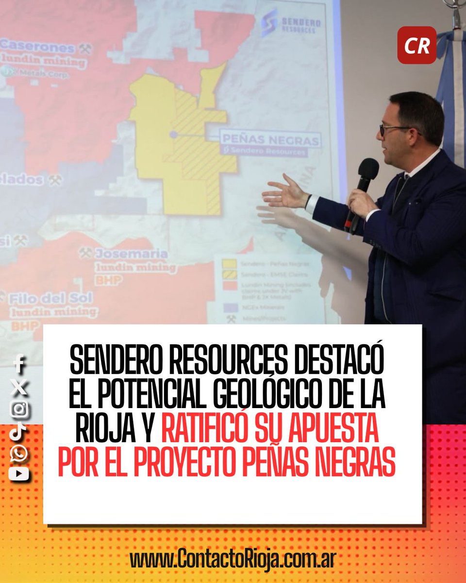 contactoriojaok's tweet photo. ⛏️🇦🇷 La Rioja sigue atrayendo inversiones mineras: Sendero Resources reafirmó su apuesta por Peñas Negras

La empresa Sendero Resources destacó el enorme potencial geológico y confirmó que continuará invirtiendo en el proyecto ubicado en la cordillera riojana. 🌄

#LaRioja https://t.co/gUZVb0wffx