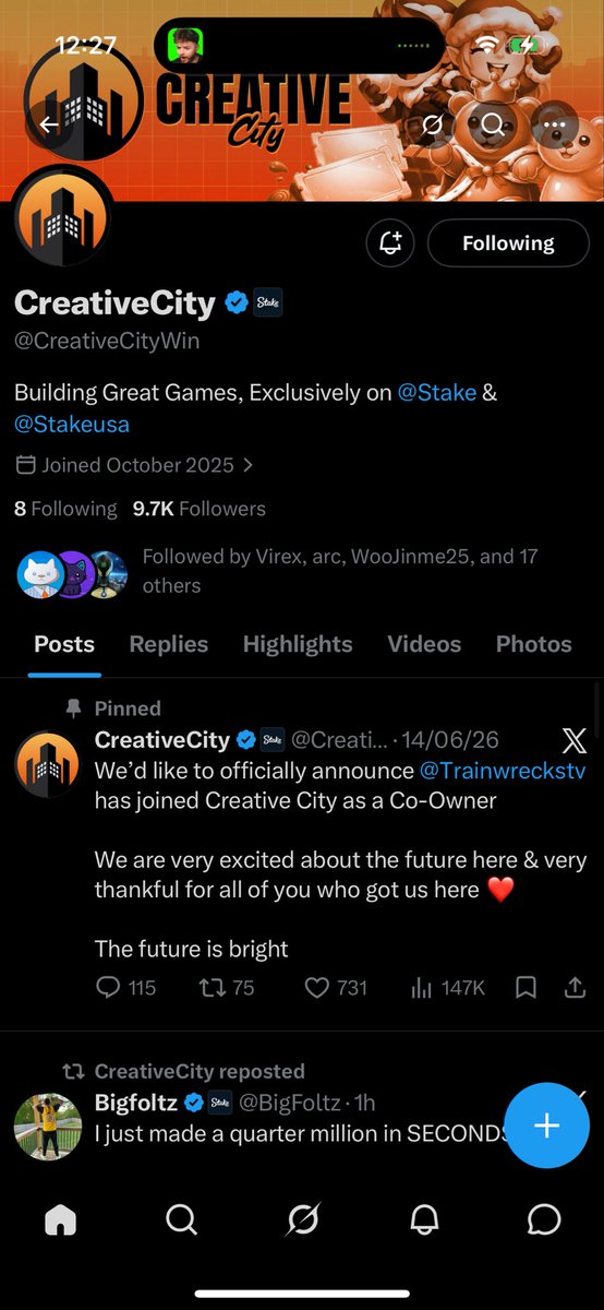 stakepro69's tweet photo. @BigFoltz @CreativeCityWin @BigfoltzVIP At it sirrrr, what a banger hit ✅

Stake - Eliyass

@idevadhikari https://t.co/ZVRJMVlMR2