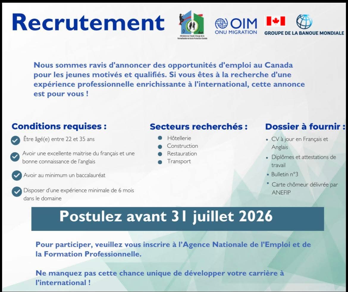 Djamased's tweet photo. 🇨🇦 Une opportunité d'emploi au Canada !

Vous êtes jeune, motivé(e) et qualifié(e) ? C'est peut-être l'occasion de donner un nouvel élan à votre carrière.

N'hésitez pas à consulter les conditions de candidature et à postuler si votre profil correspond aux exigences.

Bonne chance à toutes et à tous ! 🍀

#Canada #Emploi #Opportunités #Recrutement #Jeunesse #Carrière
